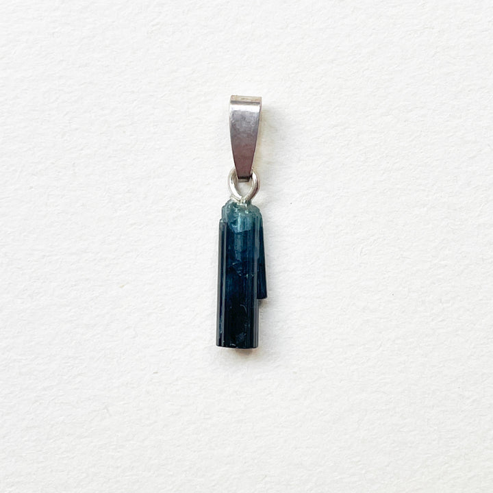 indigoliet blauwe toermalijn edelsteen premium hanger 925 sterling zilver