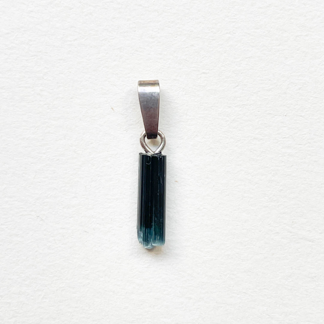 indigoliet blauwe toermalijn edelsteen premium hanger 925 sterling zilver