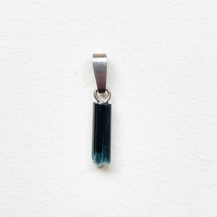 indigoliet blauwe toermalijn edelsteen premium hanger 925 sterling zilver