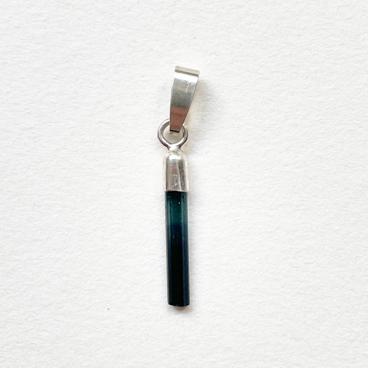 indigoliet blauwe toermalijn edelsteen premium hanger 925 sterling zilver