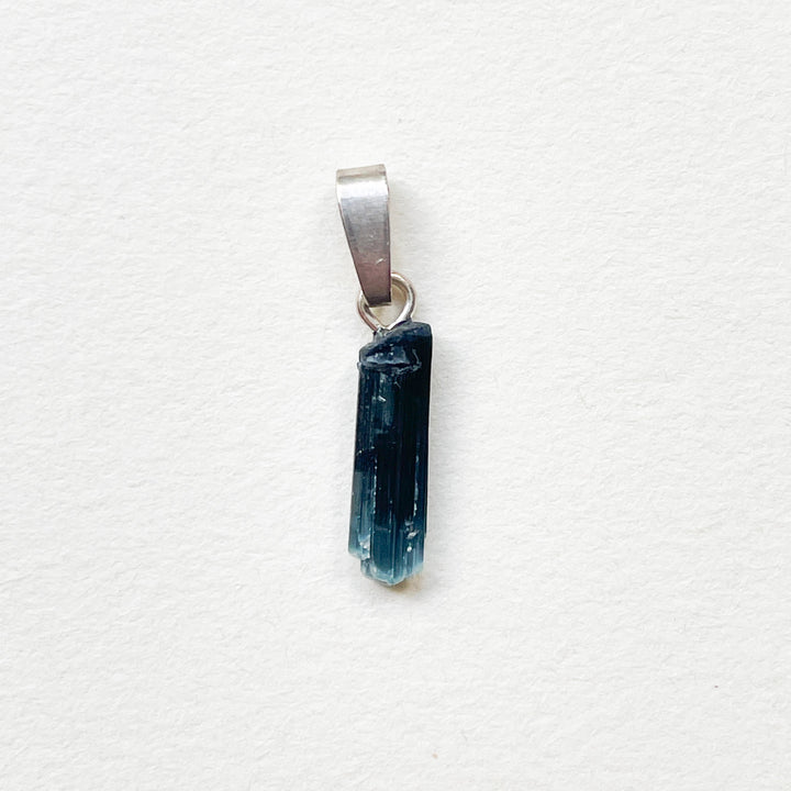 indigoliet blauwe toermalijn edelsteen premium hanger 925 sterling zilver
