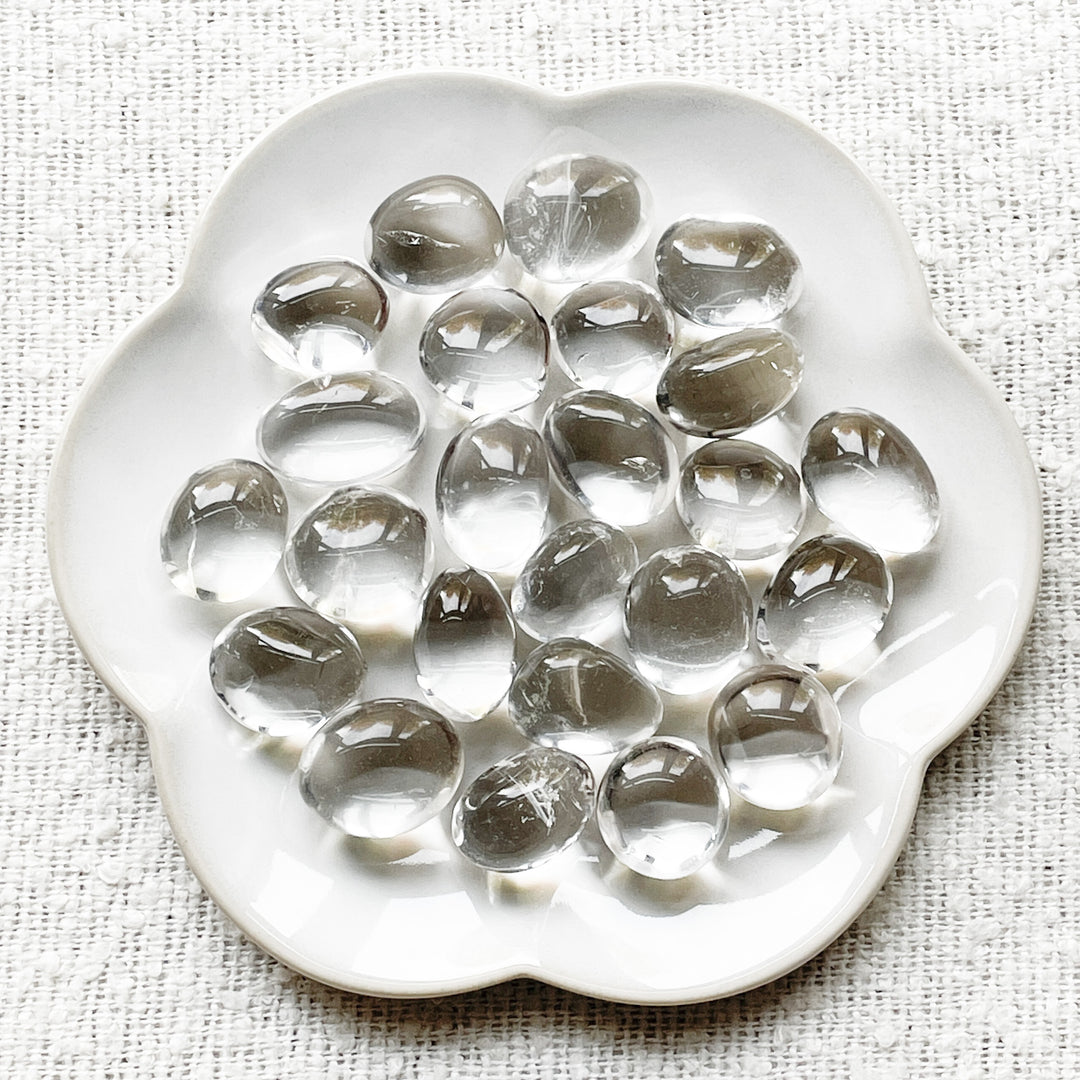 bergkristal transparante knuffelsteen trommelsteen edelsteen