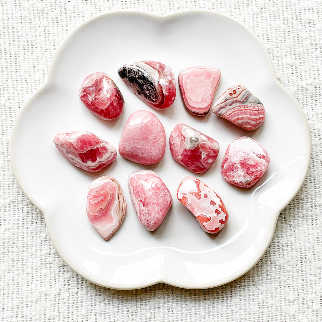 rhodochrosiet roze knuffelsteen trommelsteen edelsteen