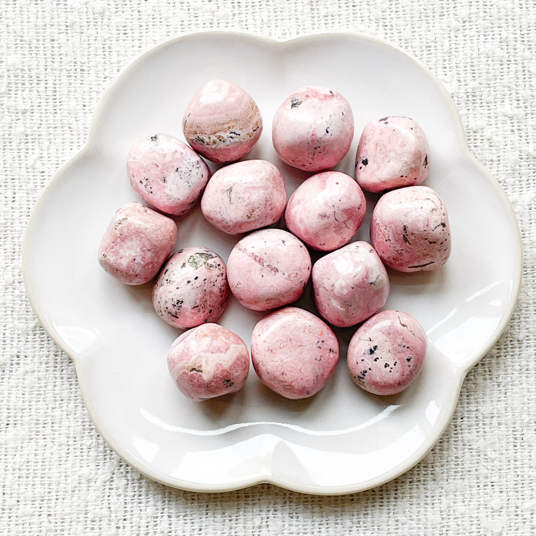 rhodoniet roze knuffelsteen trommelsteen edelsteen