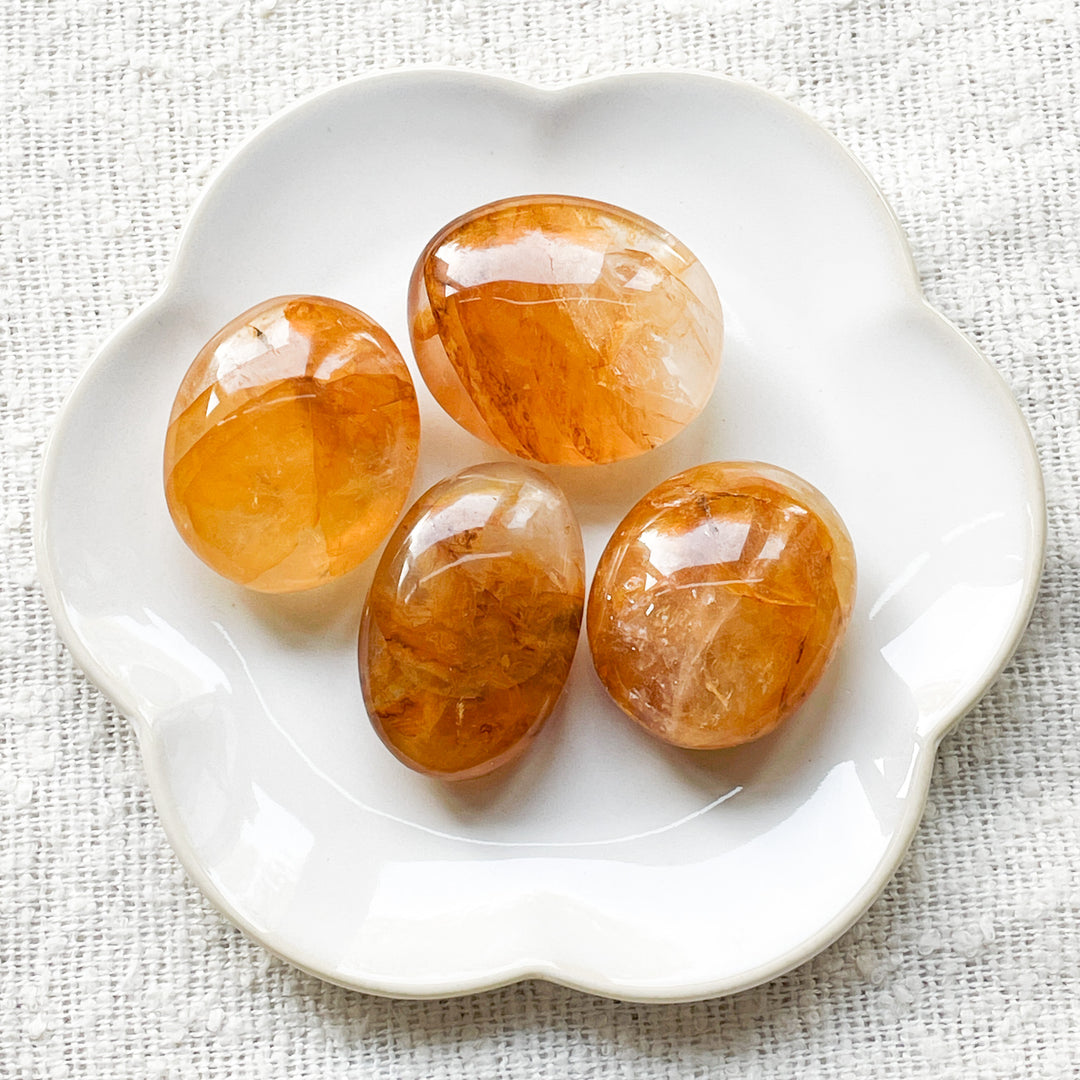 limoniet kwarts golden healer palmsteen handsteen edelsteen