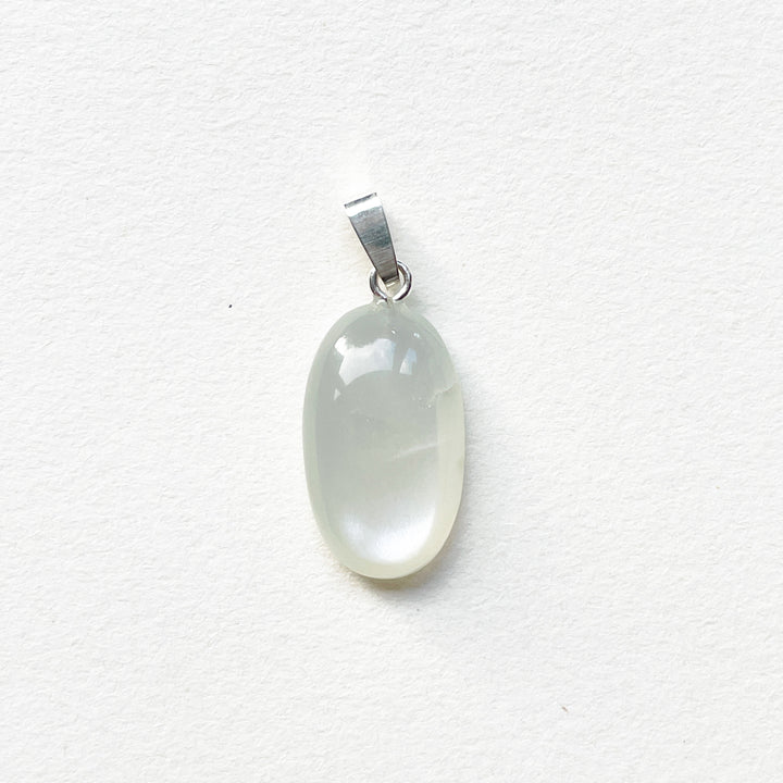 witte maansteen edelsteen premium hanger 925 sterling zilver