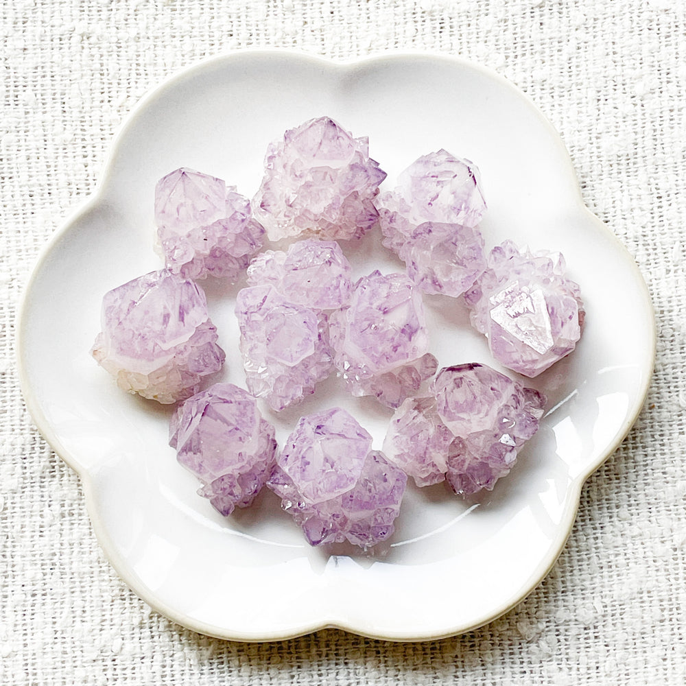 amethist cactus spirit kwarts lila roosje ruwe brok steen edelstenen edelsteen
