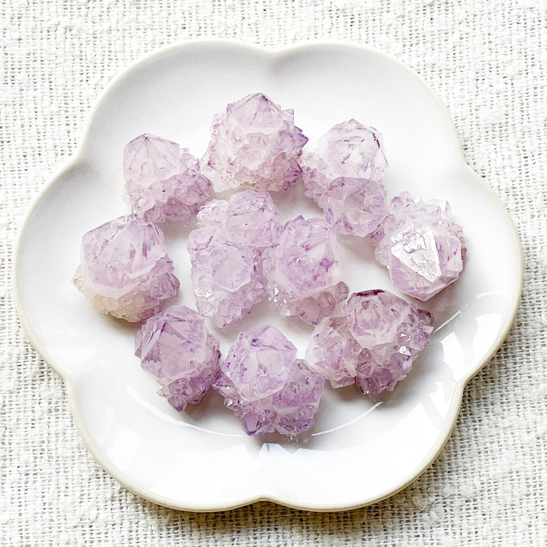 amethist cactus spirit kwarts lila roosje ruwe brok steen edelstenen edelsteen