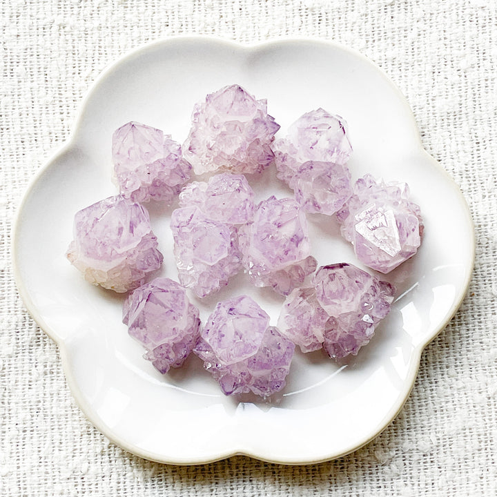 amethist cactus spirit kwarts lila roosje ruwe brok steen edelstenen edelsteen