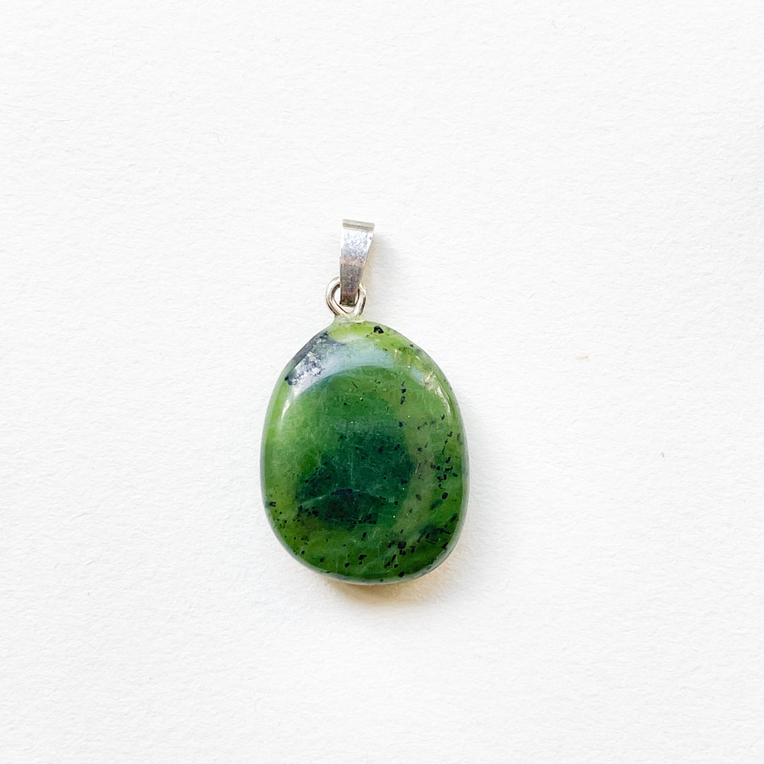 jade nefriet edelsteen premium hanger 925 sterling zilver