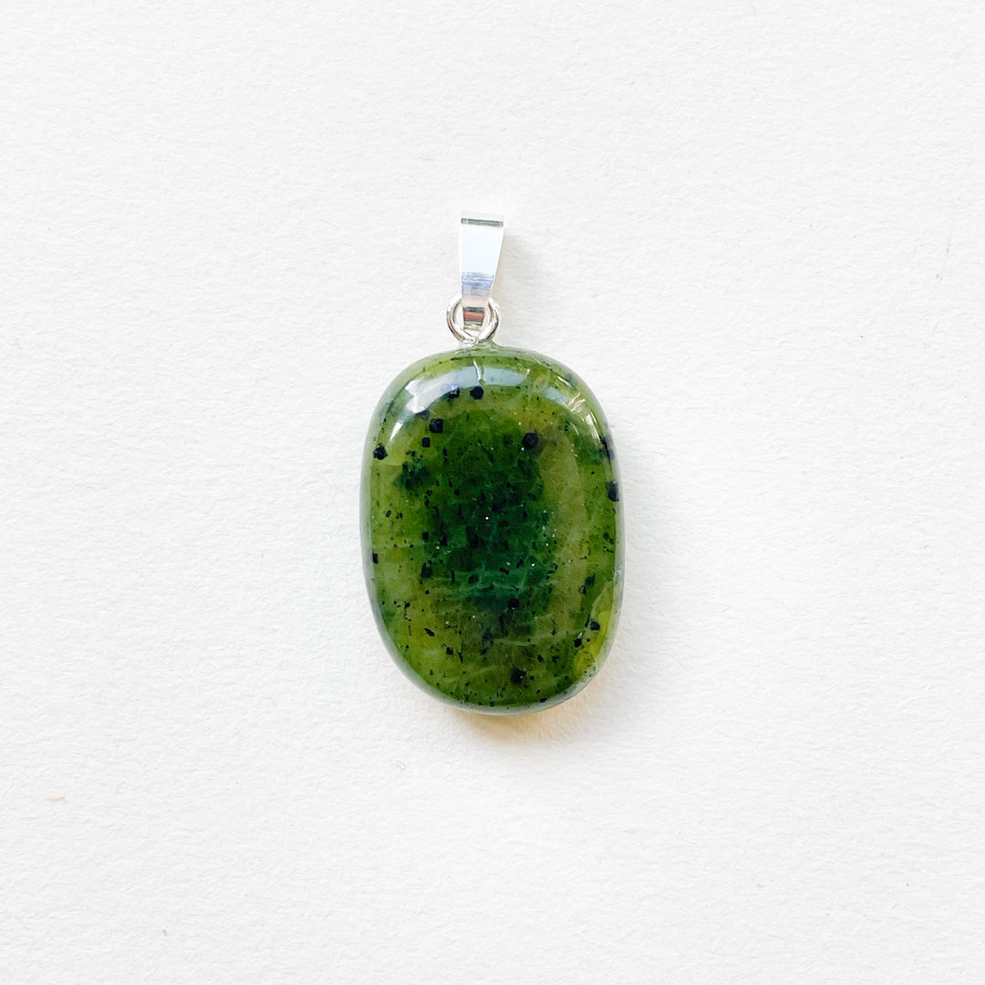 jade nefriet edelsteen premium hanger 925 sterling zilver