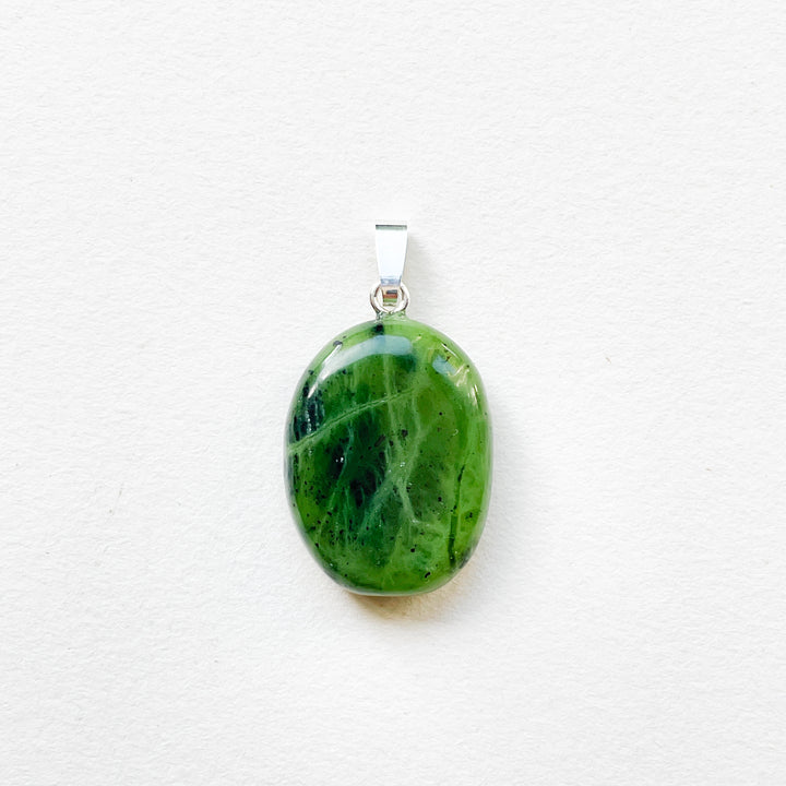 jade nefriet edelsteen premium hanger 925 sterling zilver