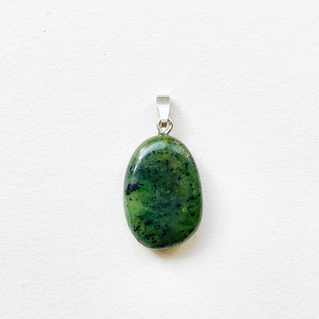 jade nefriet edelsteen premium hanger 925 sterling zilver