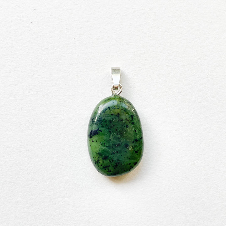 jade nefriet edelsteen premium hanger 925 sterling zilver