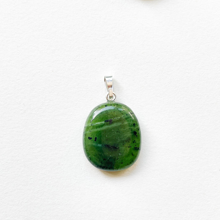 jade nefriet edelsteen premium hanger 925 sterling zilver