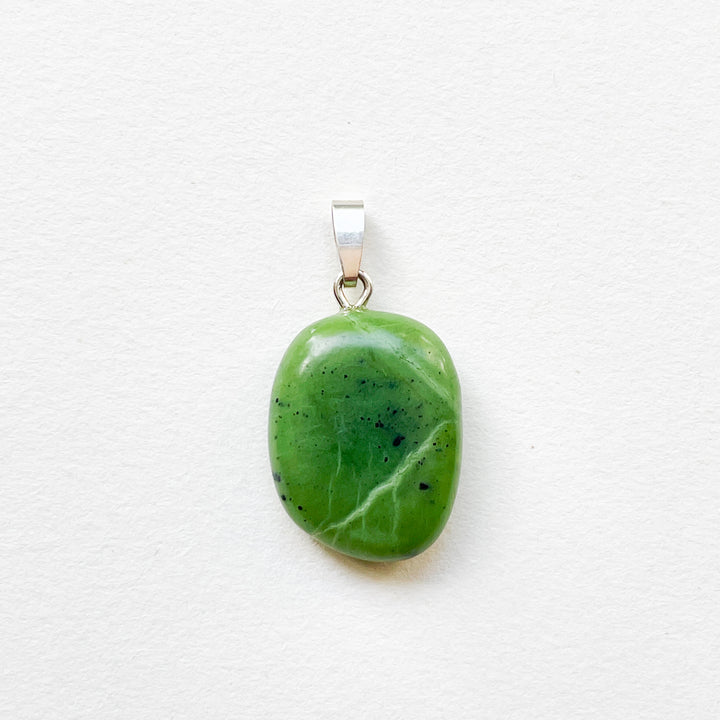jade nefriet edelsteen premium hanger 925 sterling zilver