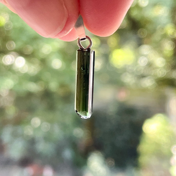 groene toermalijn verdeliet premium edelsteen hanger 925 sterling zilver