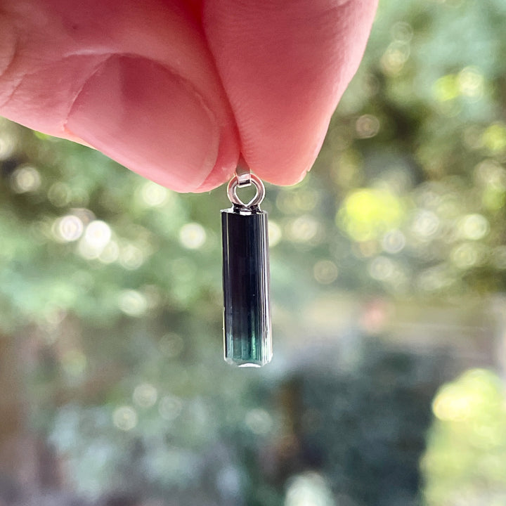 groene toermalijn verdeliet premium edelsteen hanger 925 sterling zilver