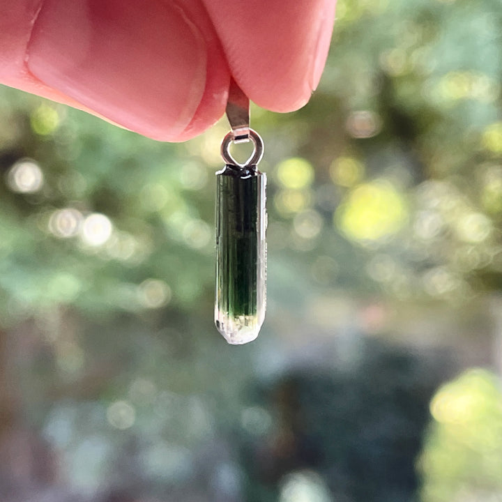 groene toermalijn verdeliet premium edelsteen hanger 925 sterling zilver