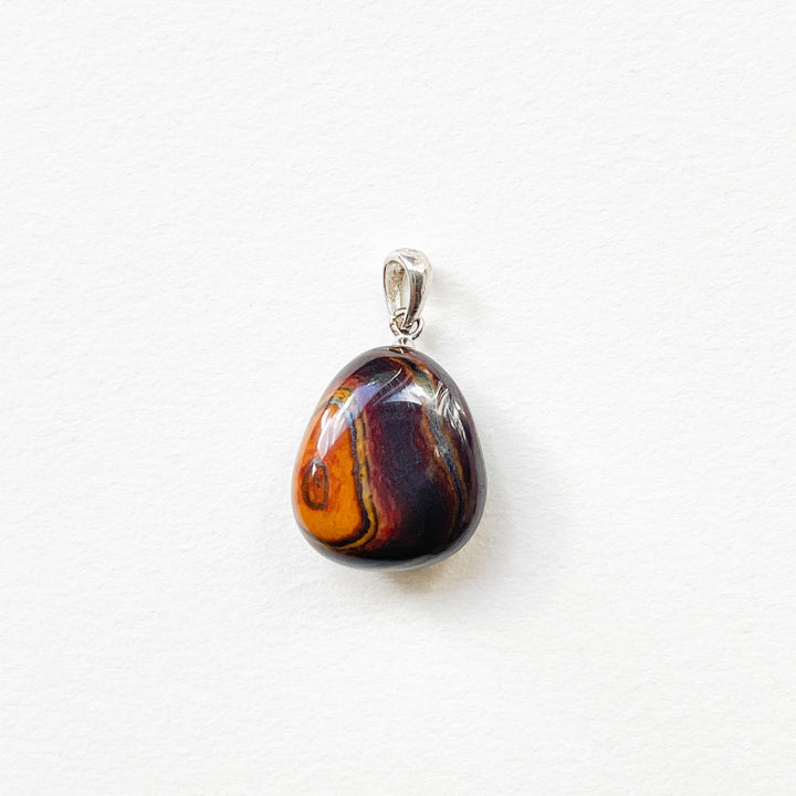 tijgerijzer tijgeroog premium edelsteen hanger 925 sterling zilver