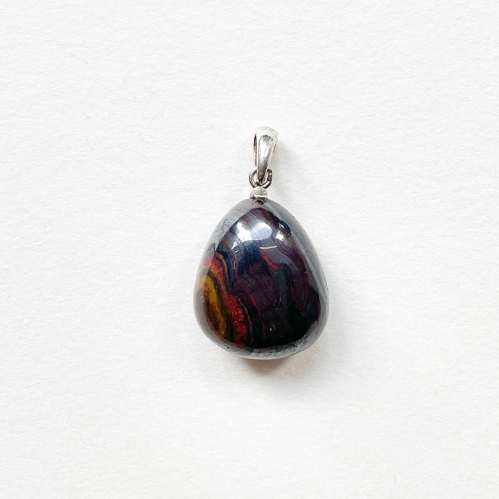 tijgerijzer tijgeroog premium edelsteen hanger 925 sterling zilver