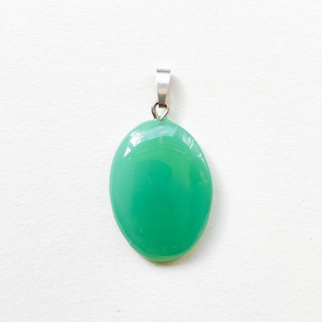 chrysopraas groene premium edelsteen hanger 925 sterling zilver