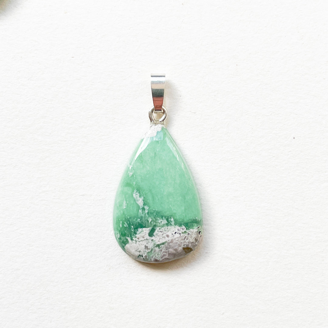 chrysopraas groene premium edelsteen hanger 925 sterling zilver