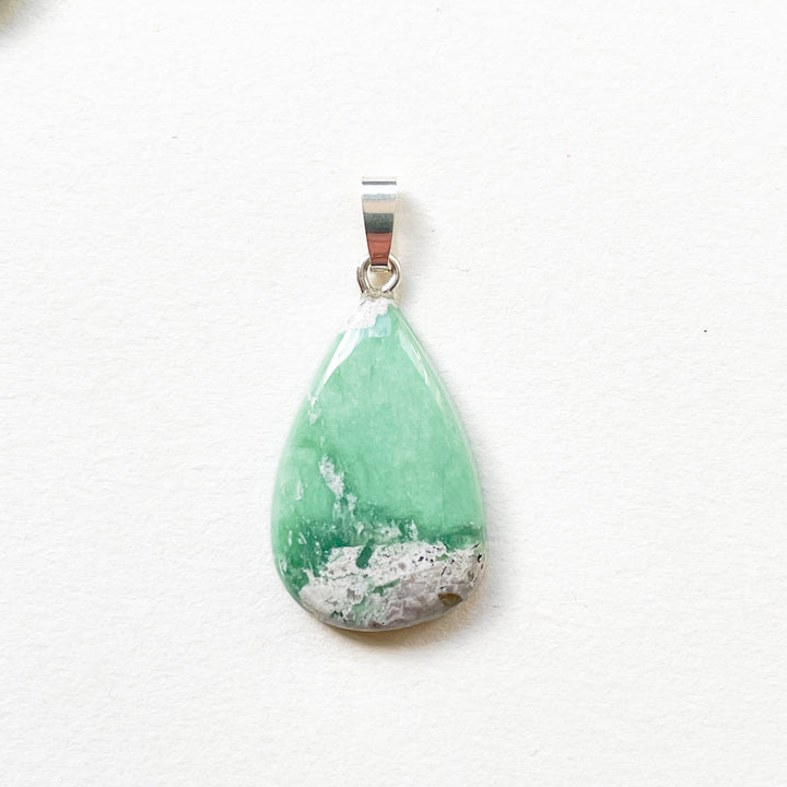 chrysopraas groene premium edelsteen hanger 925 sterling zilver