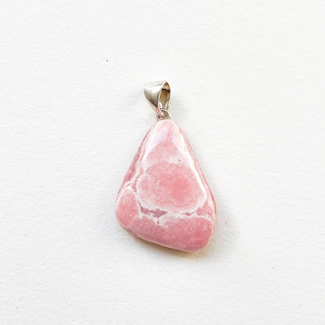 rhodochrosiet roze premium edelsteen hanger 925 sterling zilver