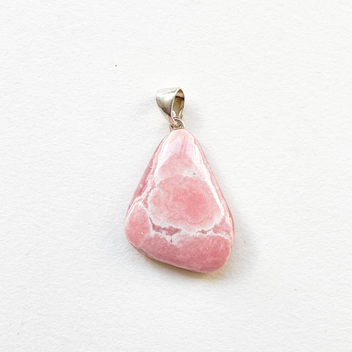 rhodochrosiet roze premium edelsteen hanger 925 sterling zilver