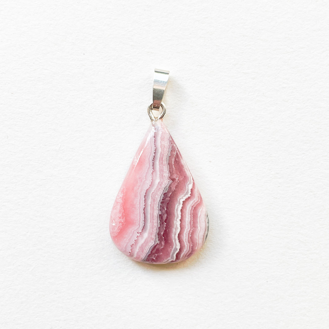 rhodochrosiet roze premium edelsteen hanger 925 sterling zilver