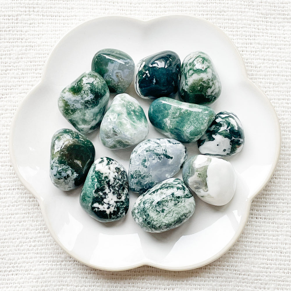 mosagaat chalcedoon knuffelsteen gepolijste steen trommelsteen edelstenen edelsteen kopen