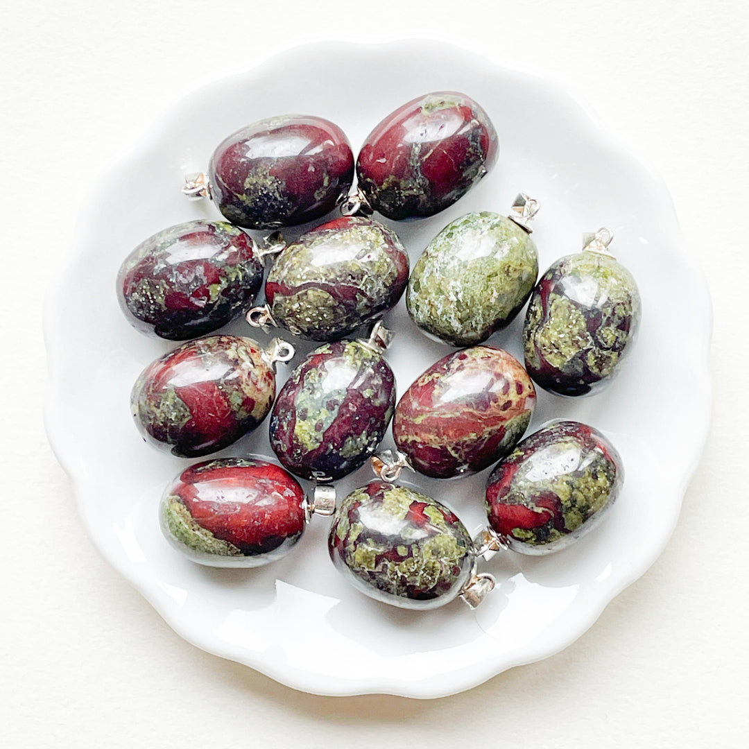 jaspis drakenbloed edelsteen hanger 925 sterling echt zilver juweel sieraad