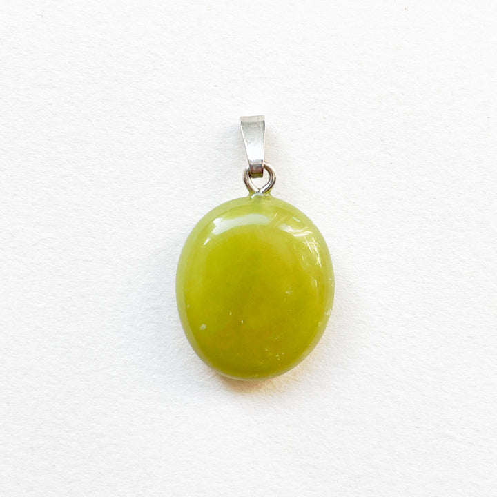 serpentijn limegroene premium edelsteen hanger 925 sterling zilver
