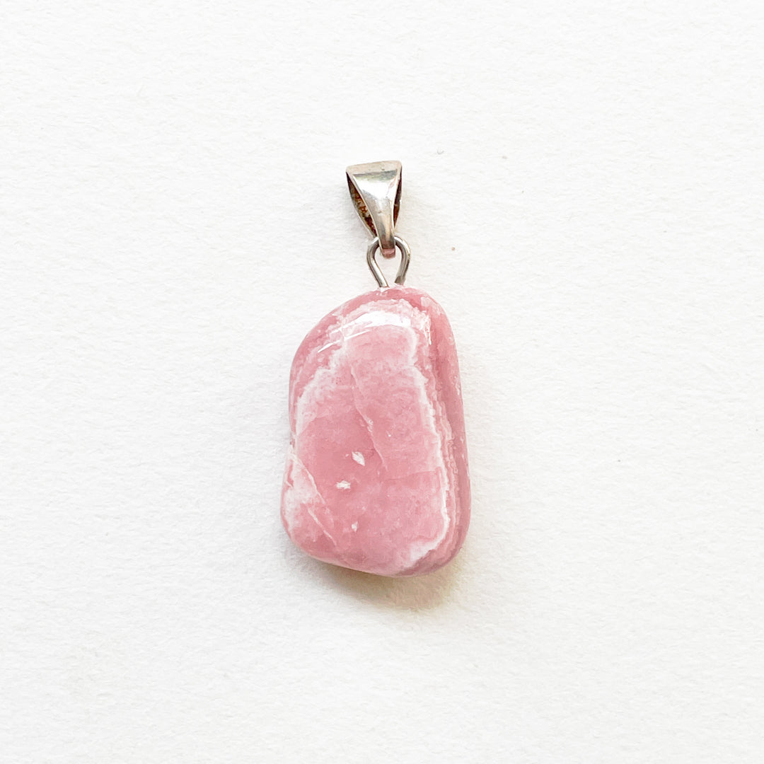 rhodochrosiet roze premium edelsteen hanger 925 sterling zilver