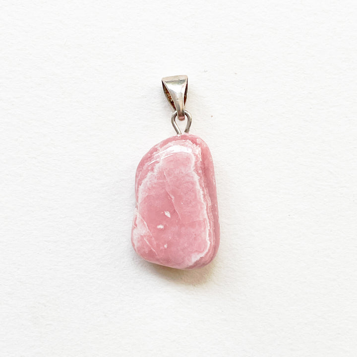 rhodochrosiet roze premium edelsteen hanger 925 sterling zilver