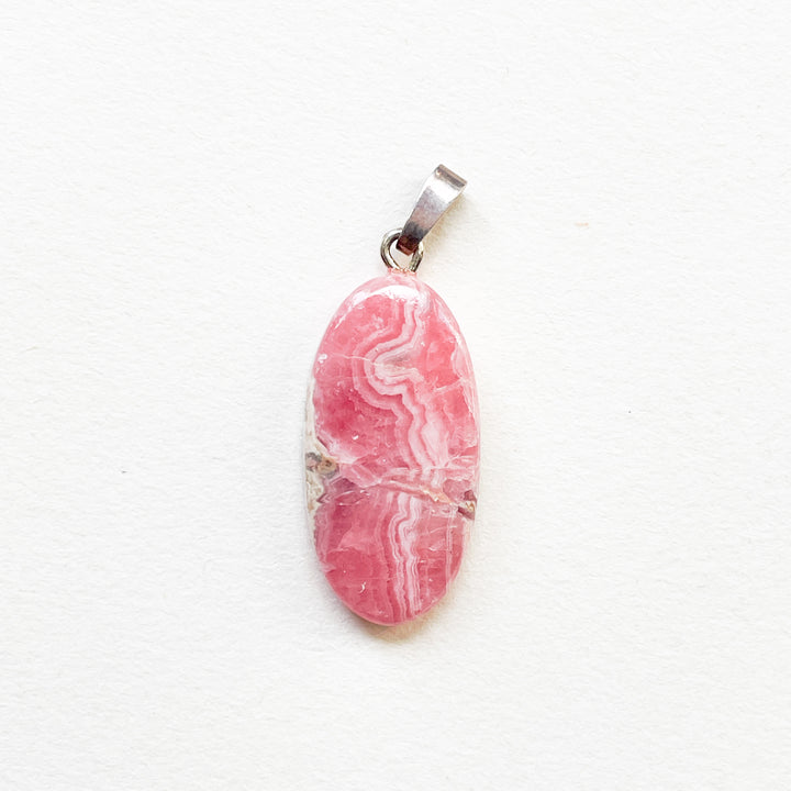rhodochrosiet roze premium edelsteen hanger 925 sterling zilver
