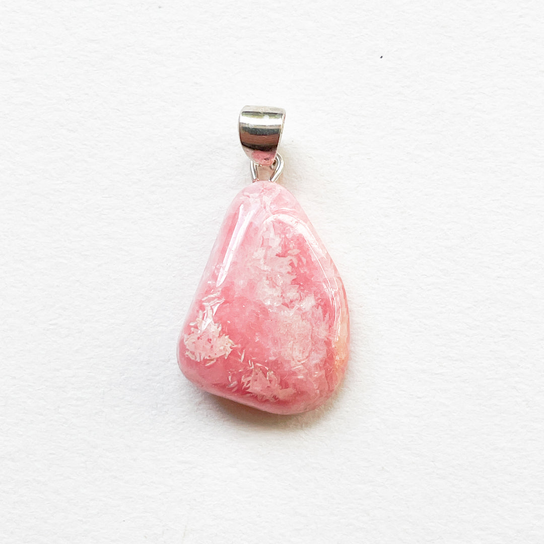 rhodochrosiet roze premium edelsteen hanger 925 sterling zilver