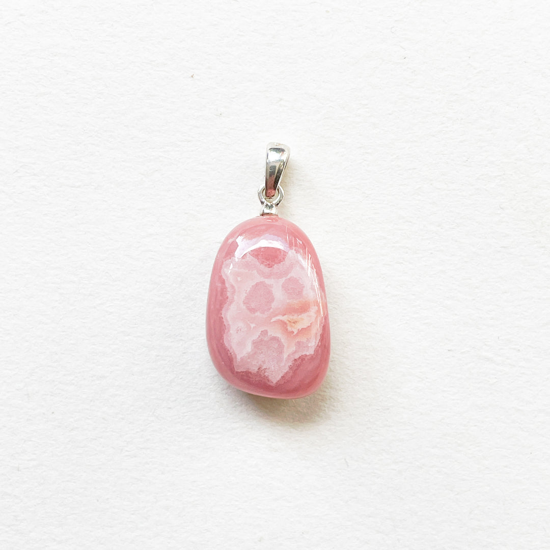 rhodochrosiet roze premium edelsteen hanger 925 sterling zilver