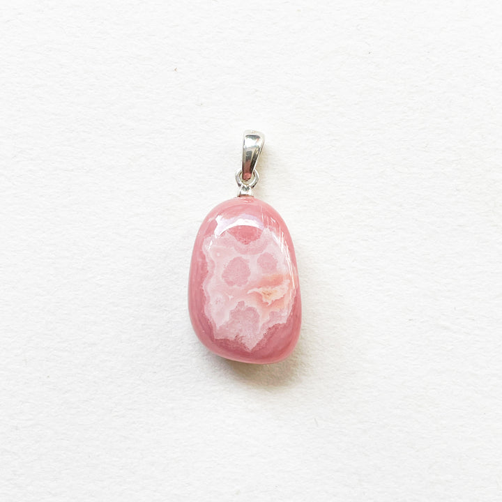rhodochrosiet roze premium edelsteen hanger 925 sterling zilver