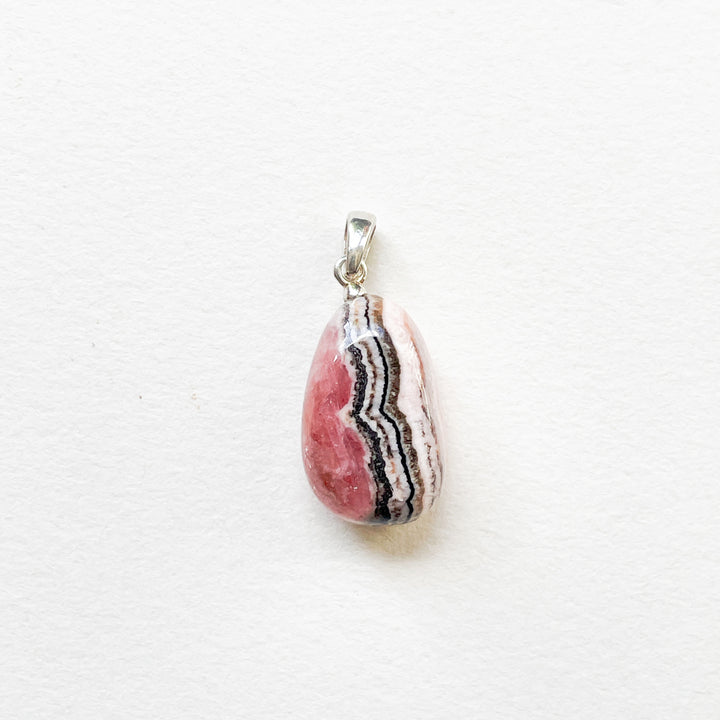 rhodochrosiet roze premium edelsteen hanger 925 sterling zilver
