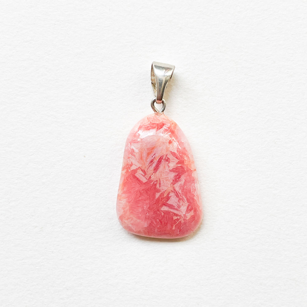 rhodochrosiet roze premium edelsteen hanger 925 sterling zilver