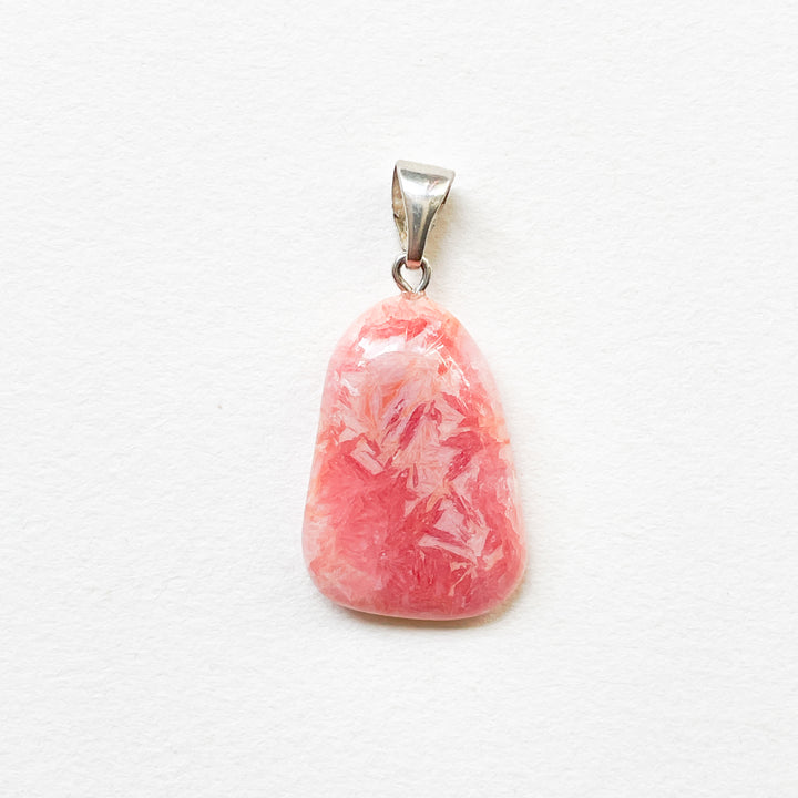 rhodochrosiet roze premium edelsteen hanger 925 sterling zilver