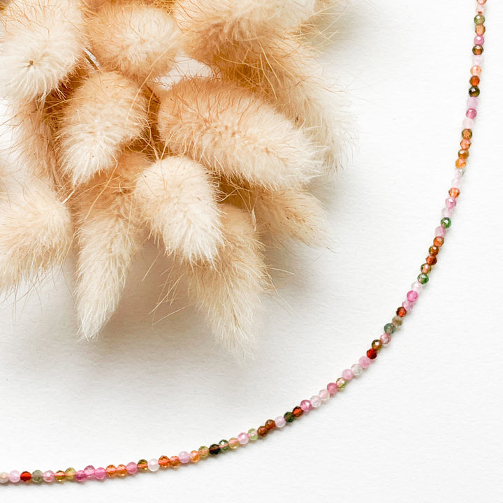 toermalijn mix kralenketting edelsteen 925 sterling zilver juweel sieraad