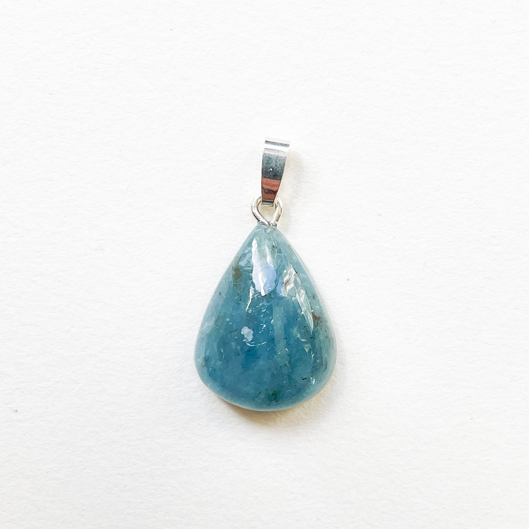aquamarijn blauwe edelsteen hanger 925 sterling zilver