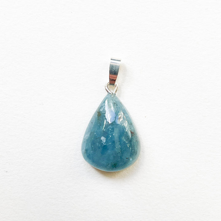 aquamarijn blauwe edelsteen hanger 925 sterling zilver