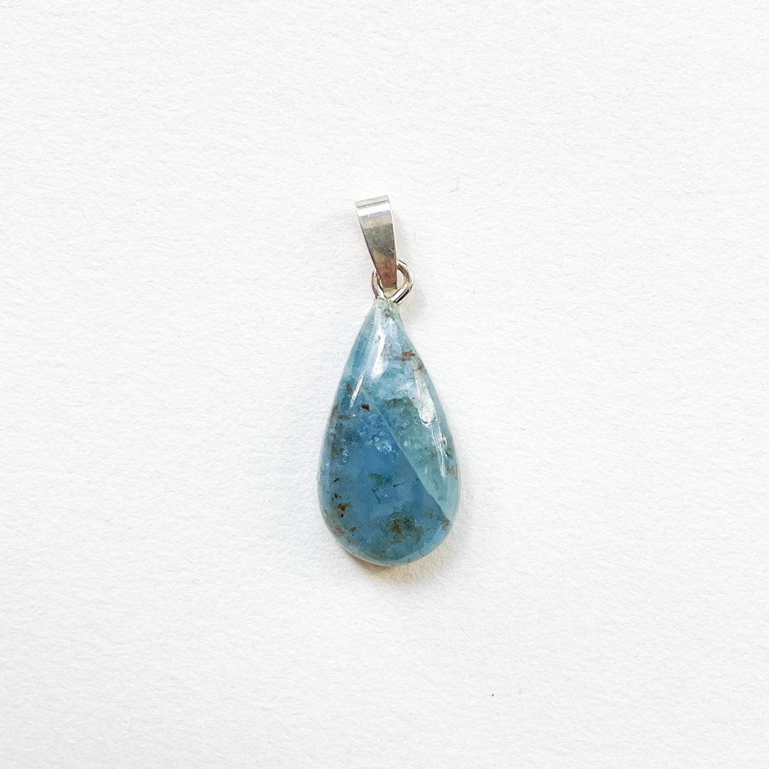 aquamarijn blauwe edelsteen hanger 925 sterling zilver