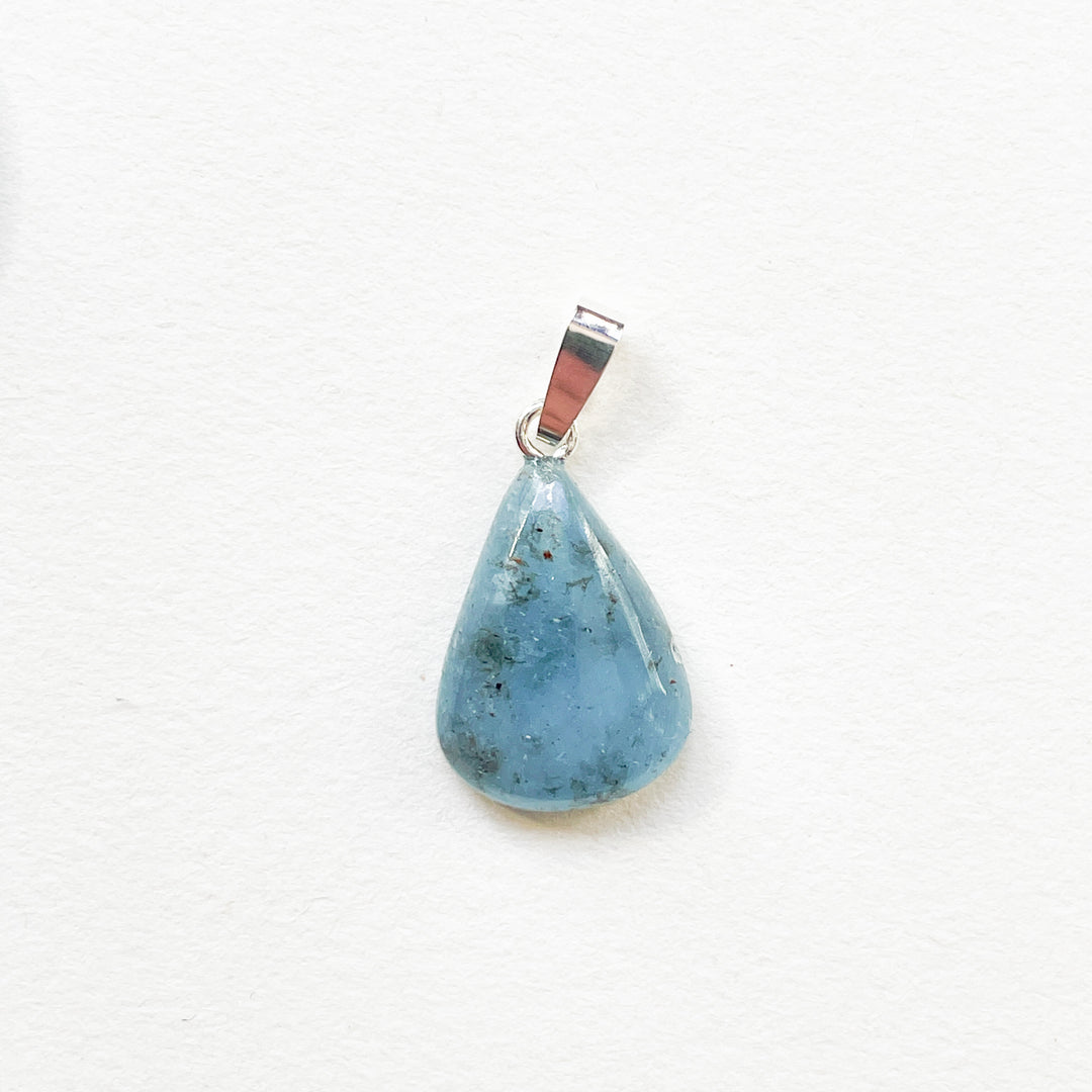 aquamarijn blauwe edelsteen hanger 925 sterling zilver