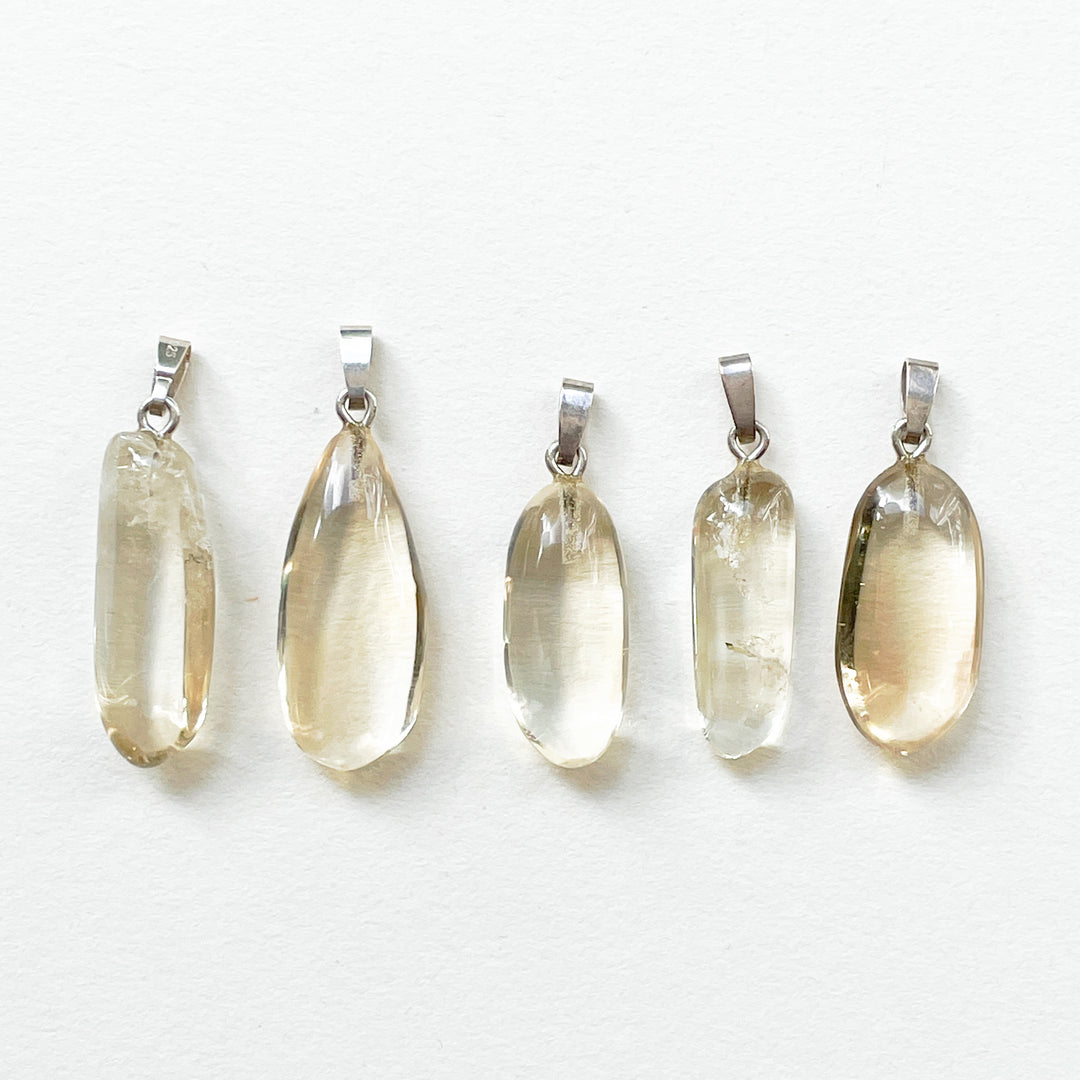citrien naturel gele premium edelsteen hanger 925 sterling zilver