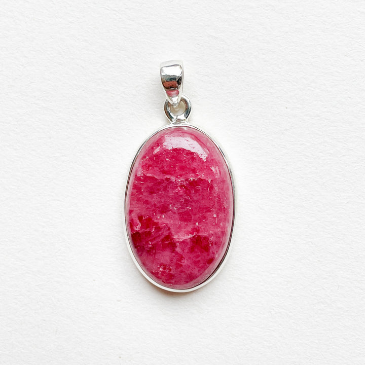 rhodoniet roze luxe edelsteen hanger 925 sterling echt zilver